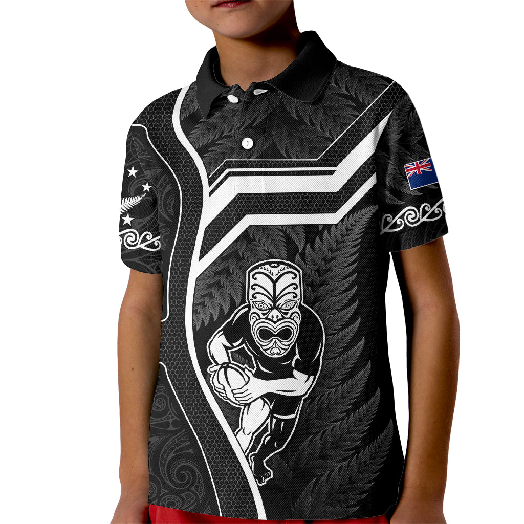 new-zealand-aotearoa-rugby-kid-polo-shirt-black-fern-maori-tribal-sporty-style