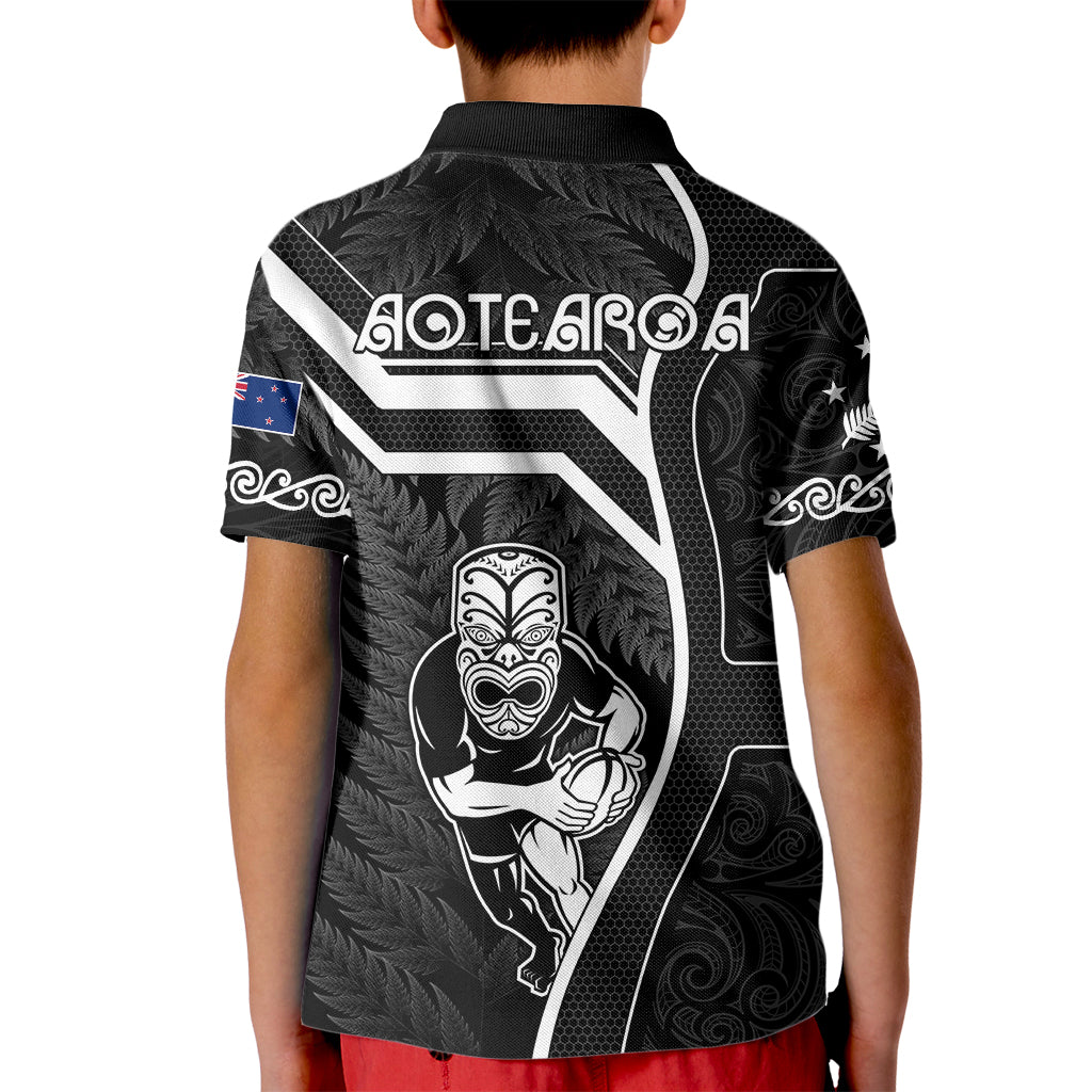 new-zealand-aotearoa-rugby-kid-polo-shirt-black-fern-maori-tribal-sporty-style