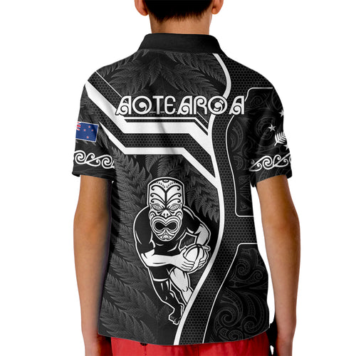 new-zealand-aotearoa-rugby-kid-polo-shirt-black-fern-maori-tribal-sporty-style