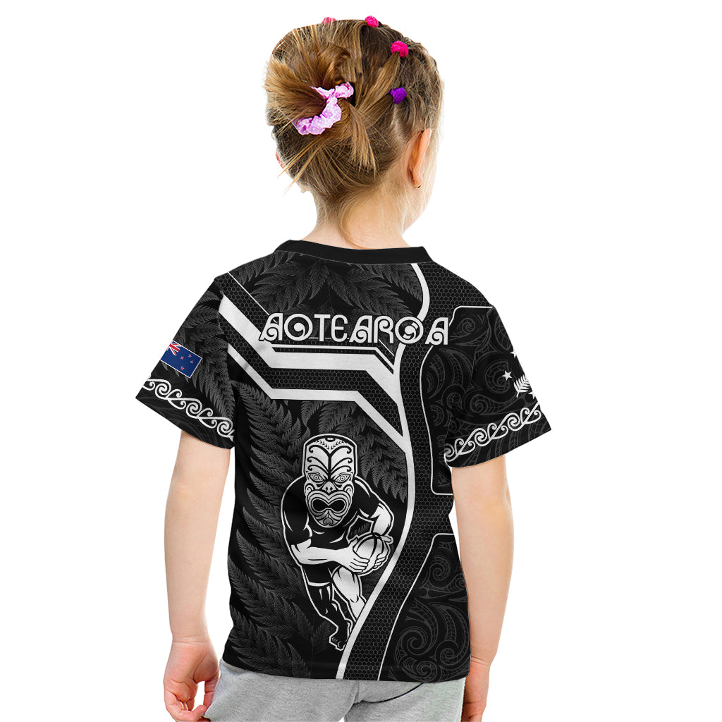 new-zealand-aotearoa-rugby-kid-t-shirt-black-fern-maori-tribal-sporty-style