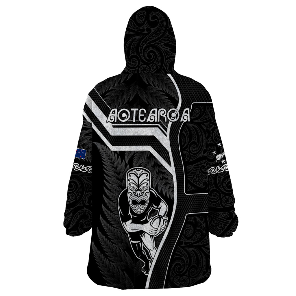 new-zealand-aotearoa-rugby-wearable-blanket-hoodie-black-fern-maori-tribal-sporty-style