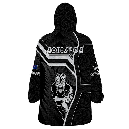 new-zealand-aotearoa-rugby-wearable-blanket-hoodie-black-fern-maori-tribal-sporty-style