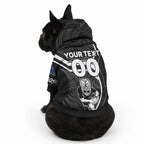Custom New Zealand Aotearoa Rugby Pet Hoodie Black Fern Maori Tribal Sporty Style