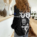 Custom New Zealand Aotearoa Rugby Women Casual Shirt Black Fern Maori Tribal Sporty Style LT9