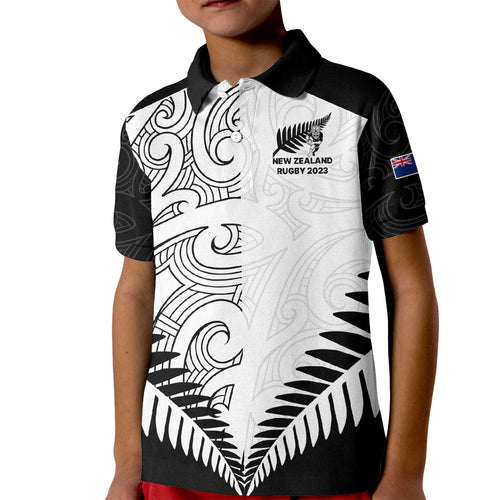 new-zealand-rugby-kid-polo-shirt-proud-aoteroa-stylised-maori-koru
