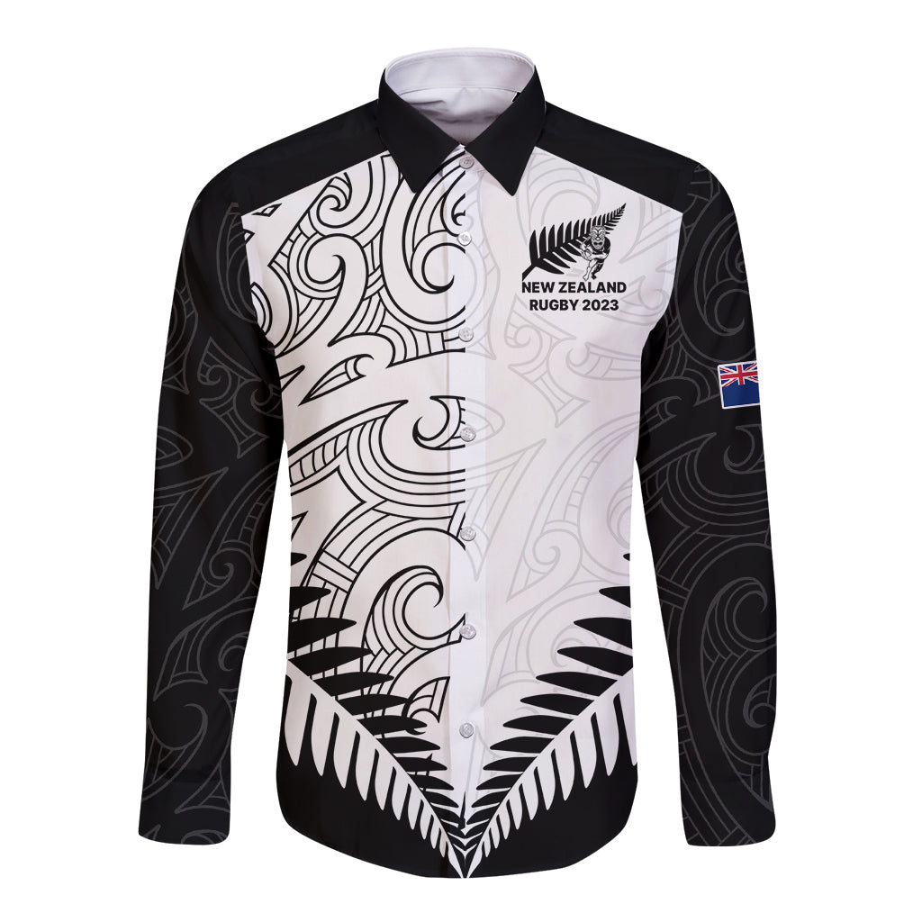 new-zealand-rugby-long-sleeve-button-shirt-proud-aoteroa-stylised-maori-koru