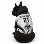 Custom New Zealand Maori Rugby Pet Hoodie Proud Aoteroa Stylised Maori Koru