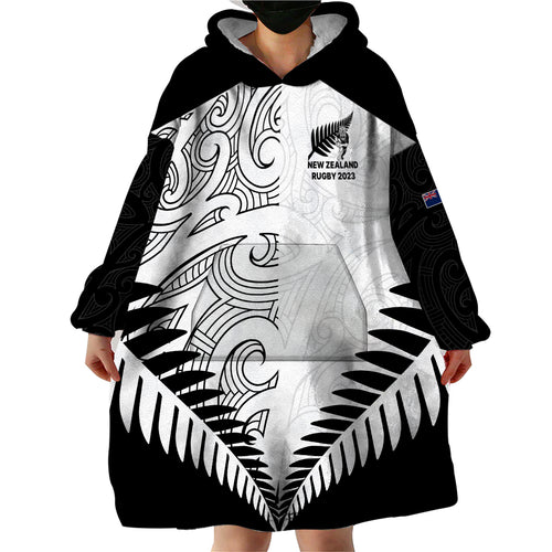 custom-new-zealand-rugby-wearable-blanket-hoodie-proud-aoteroa-stylised-maori-koru