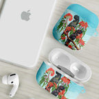Australia Black Cockatoo and Eucalyptus AirPods Case Blue Spirit of Aussie Native Bird - Aussie Hoodie