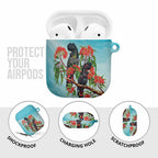 Australia Black Cockatoo and Eucalyptus AirPods Case Blue Spirit of Aussie Native Bird - Aussie Hoodie