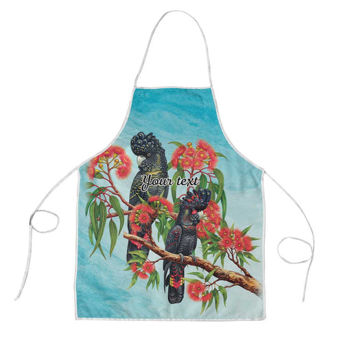 Australia Black Cockatoo and Eucalyptus Apron Blue Spirit of Aussie Native Bird - Aussie Hoodie