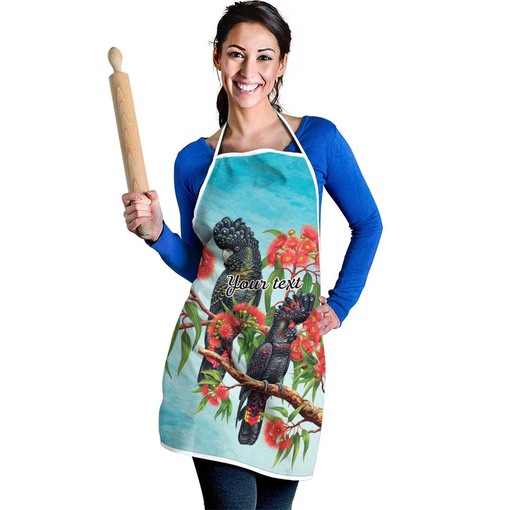 Australia Black Cockatoo and Eucalyptus Apron Blue Spirit of Aussie Native Bird - Aussie Hoodie