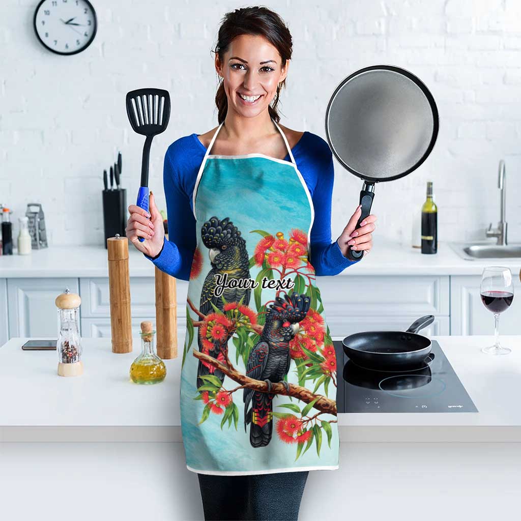 Australia Black Cockatoo and Eucalyptus Apron Blue Spirit of Aussie Native Bird - Aussie Hoodie