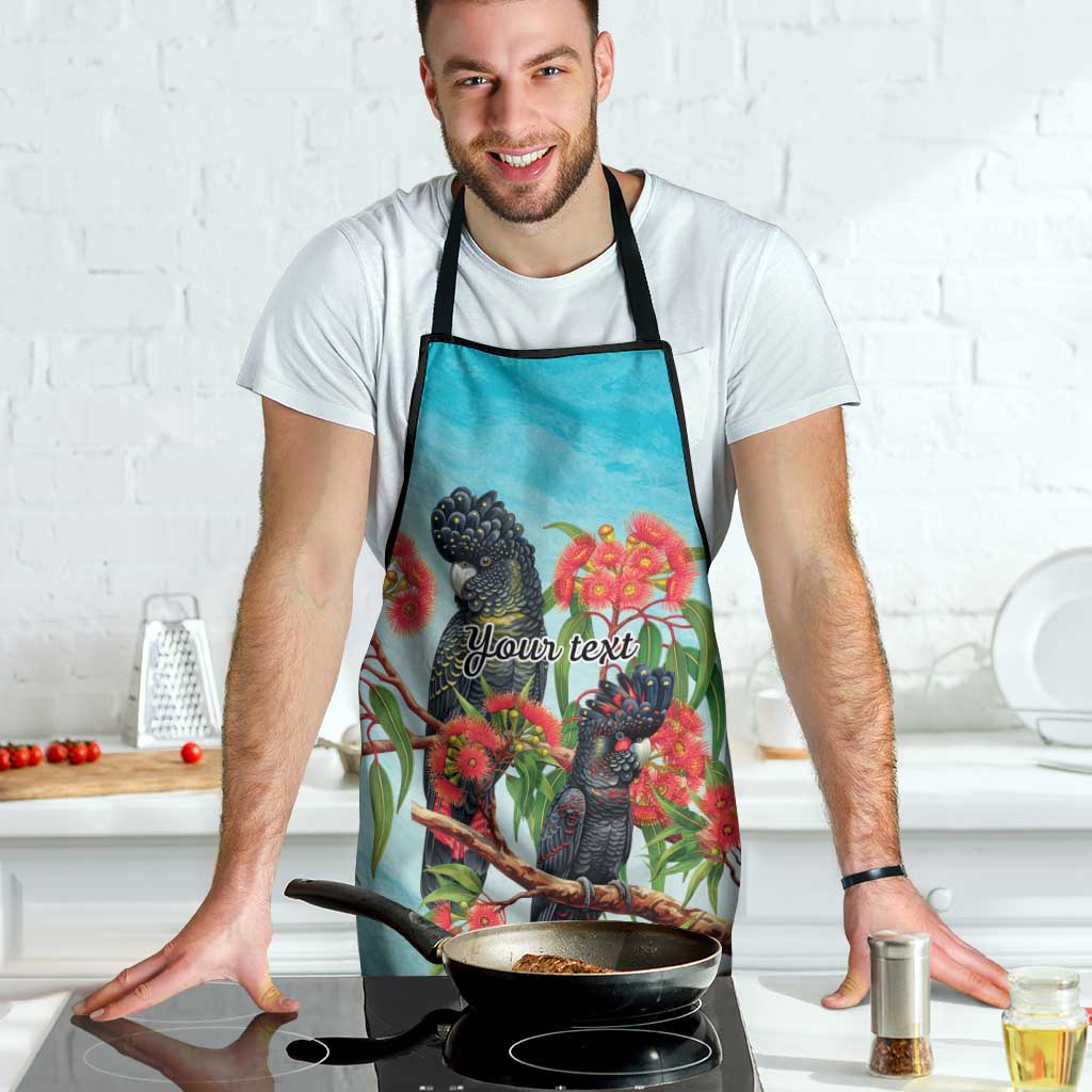 Australia Black Cockatoo and Eucalyptus Apron Blue Spirit of Aussie Native Bird - Aussie Hoodie