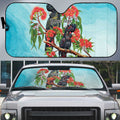 Australia Black Cockatoo and Eucalyptus Auto Sun Shade Blue Spirit of Aussie Native Bird - Aussie Hoodie