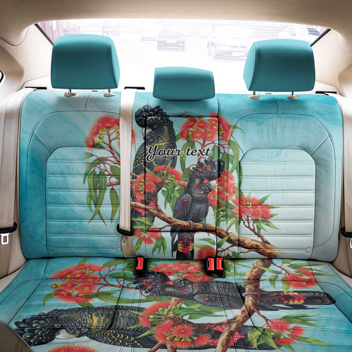 Australia Black Cockatoo and Eucalyptus Back Car Seat Cover Blue Spirit of Aussie Native Bird - Aussie Hoodie