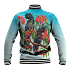 Australia Black Cockatoo and Eucalyptus Baseball Jacket Blue Spirit of Aussie Native Bird - Aussie Hoodie