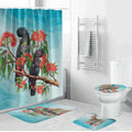 Australia Black Cockatoo and Eucalyptus Bathroom Set Blue Spirit of Aussie Native Bird - Aussie Hoodie