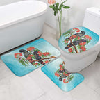 Australia Black Cockatoo and Eucalyptus Bathroom Set Blue Spirit of Aussie Native Bird - Aussie Hoodie
