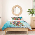 Australia Black Cockatoo and Eucalyptus Bedding Set Blue Spirit of Aussie Native Bird - Aussie Hoodie