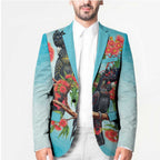 Australia Black Cockatoo and Eucalyptus Blazer Blue Spirit of Aussie Native Bird - Aussie Hoodie