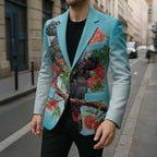 Australia Black Cockatoo and Eucalyptus Blazer Blue Spirit of Aussie Native Bird - Aussie Hoodie