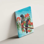 Australia Black Cockatoo and Eucalyptus Canvas Wall Art Blue Spirit of Aussie Native Bird - Aussie Hoodie
