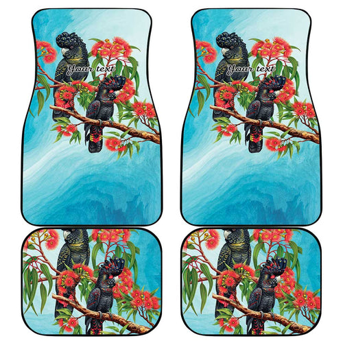 Australia Black Cockatoo and Eucalyptus Car Mats Blue Spirit of Aussie Native Bird - Aussie Hoodie