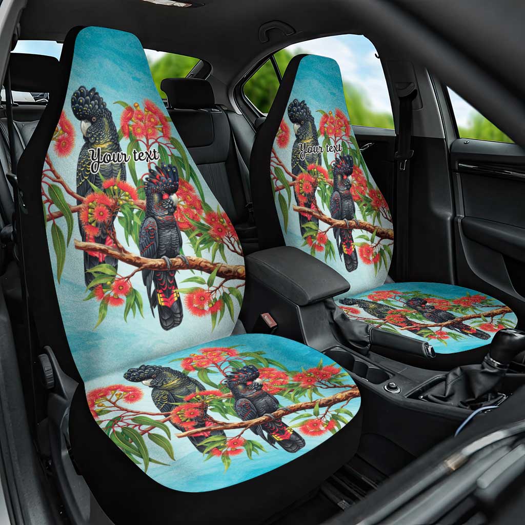 Australia Black Cockatoo and Eucalyptus Car Seat Cover Blue Spirit of Aussie Native Bird - Aussie Hoodie