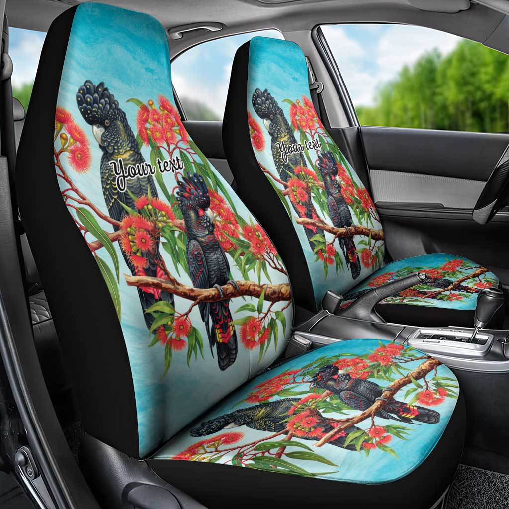 Australia Black Cockatoo and Eucalyptus Car Seat Cover Blue Spirit of Aussie Native Bird - Aussie Hoodie