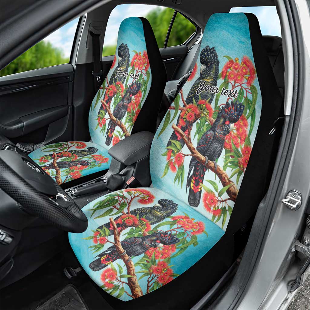 Australia Black Cockatoo and Eucalyptus Car Seat Cover Blue Spirit of Aussie Native Bird - Aussie Hoodie