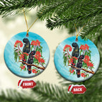 Australia Black Cockatoo and Eucalyptus Ceramic Ornament Blue Spirit of Aussie Native Bird - Aussie Hoodie