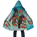 Australia Black Cockatoo and Eucalyptus Cloak Blue Spirit of Aussie Native Bird - Aussie Hoodie