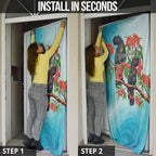 Australia Black Cockatoo and Eucalyptus Door Cover Blue Spirit of Aussie Native Bird - Aussie Hoodie