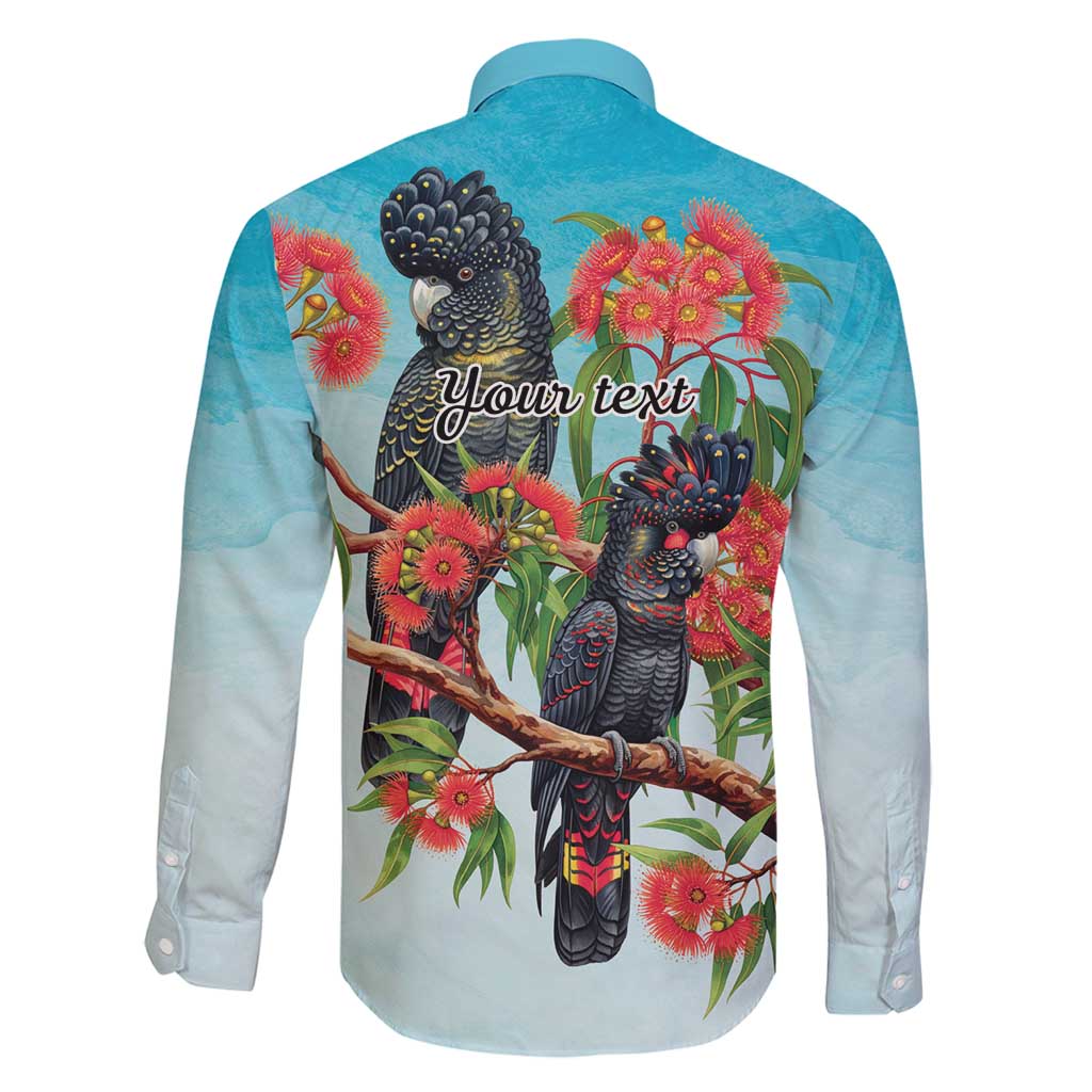 Australia Black Cockatoo and Eucalyptus Family Matching Long Sleeve Bodycon Dress and Hawaiian Shirt Blue Spirit of Aussie Native Bird - Aussie Hoodie