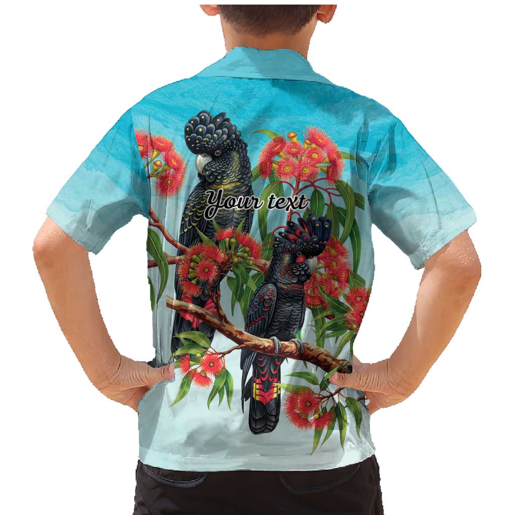 Australia Black Cockatoo and Eucalyptus Family Matching Mermaid Dress and Hawaiian Shirt Blue Spirit of Aussie Native Bird - Aussie Hoodie