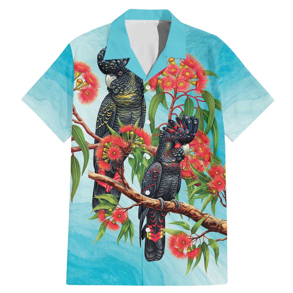 Australia Black Cockatoo and Eucalyptus Family Matching Mermaid Dress and Hawaiian Shirt Blue Spirit of Aussie Native Bird - Aussie Hoodie