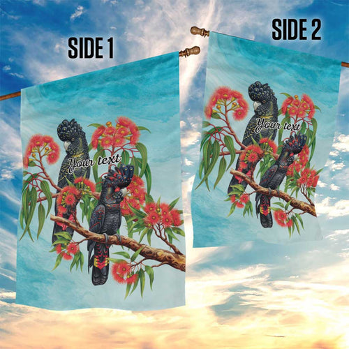 Australia Black Cockatoo and Eucalyptus Garden Flag Blue Spirit of Aussie Native Bird - Aussie Hoodie