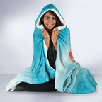 Australia Black Cockatoo and Eucalyptus Hooded Blanket Blue Spirit of Aussie Native Bird - Aussie Hoodie