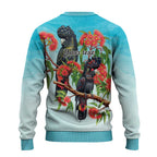 Australia Black Cockatoo and Eucalyptus Ugly Christmas Sweater Blue Spirit of Aussie Native Bird - Aussie Hoodie