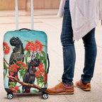 Australia Black Cockatoo and Eucalyptus Luggage Cover Blue Spirit of Aussie Native Bird - Aussie Hoodie