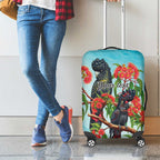 Australia Black Cockatoo and Eucalyptus Luggage Cover Blue Spirit of Aussie Native Bird - Aussie Hoodie