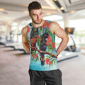 Australia Black Cockatoo and Eucalyptus Men Tank Top Blue Spirit of Aussie Native Bird - Aussie Hoodie