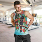 Australia Black Cockatoo and Eucalyptus Men Tank Top Blue Spirit of Aussie Native Bird - Aussie Hoodie