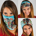 Australia Black Cockatoo and Eucalyptus Neck Gaiter Blue Spirit of Aussie Native Bird - Aussie Hoodie