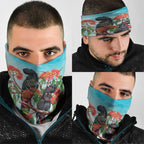 Australia Black Cockatoo and Eucalyptus Neck Gaiter Blue Spirit of Aussie Native Bird - Aussie Hoodie