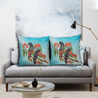 Australia Black Cockatoo and Eucalyptus Pillow Cover Blue Spirit of Aussie Native Bird - Aussie Hoodie