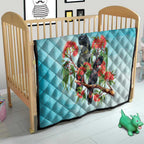 Australia Black Cockatoo and Eucalyptus Quilt Blue Spirit of Aussie Native Bird - Aussie Hoodie