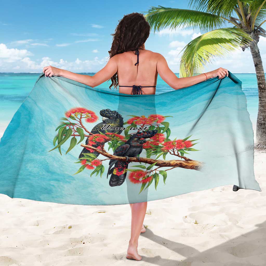 Australia Black Cockatoo and Eucalyptus Sarong Blue Spirit of Aussie Native Bird - Aussie Hoodie