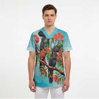 Australia Black Cockatoo and Eucalyptus Scrub Top Blue Spirit of Aussie Native Bird - Aussie Hoodie